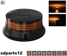 Gyrophare Led 12-24v Orange Rotatif 7 Modes Flash 30 Led R65 E9 Ip67 Profile Bas