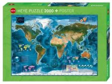 Heye Puzzles - 2000 Pièce Puzzle - Satellite Carte Hy29797