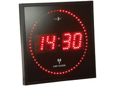 Horloge Digitale Murale Radiopilotée Avec 140 Led - Rouge - Lunartec