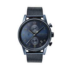 Hugo Boss Hommes Montre Navigator Chronographe 1513538 Bracelet Milanaise Bleu