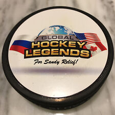 Hurricane Sandy Relief Charity Game Puck Nj Devils Global Hockey Legends