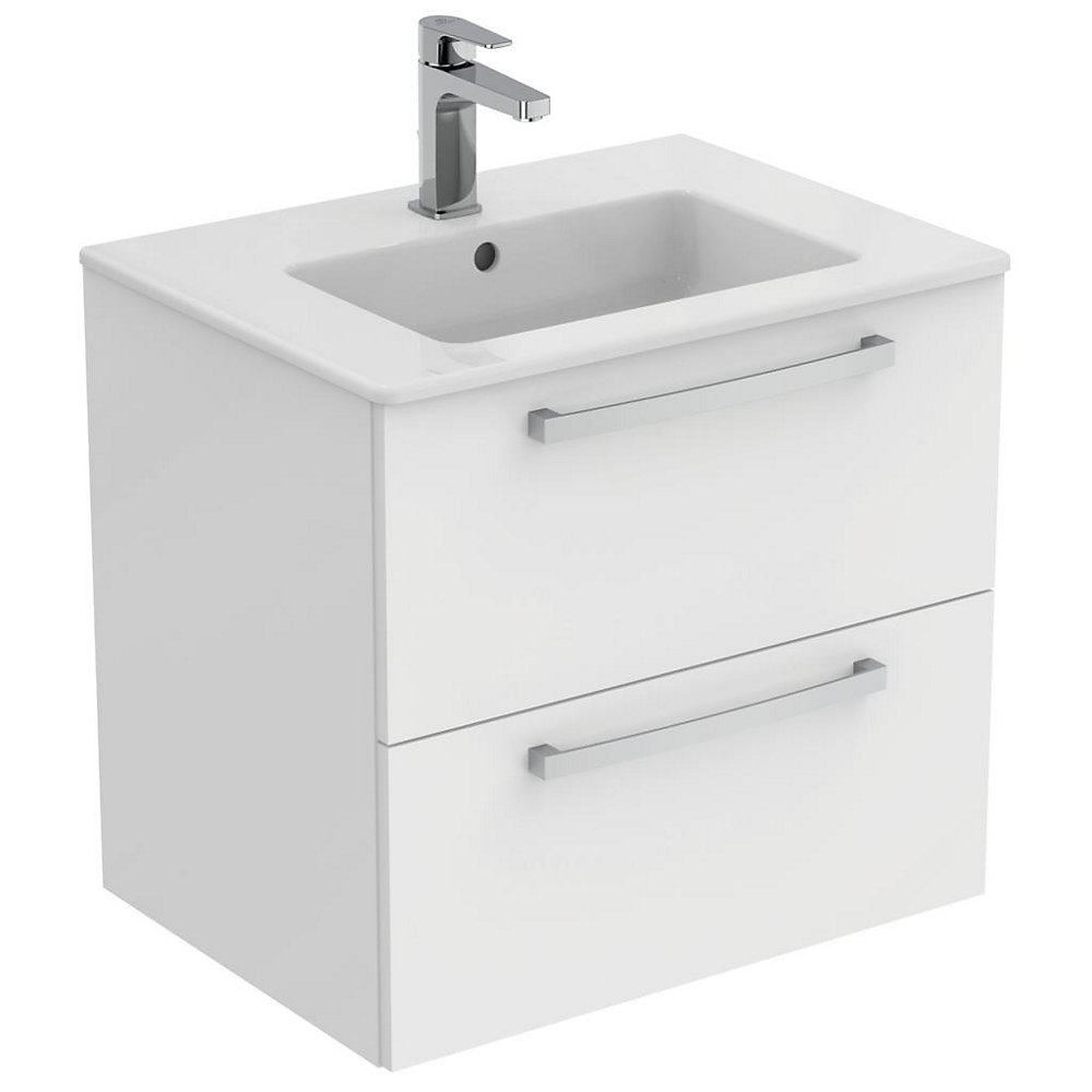 ideal standard meuble pour lavabo blanc brillant 610 x 450 x 565m