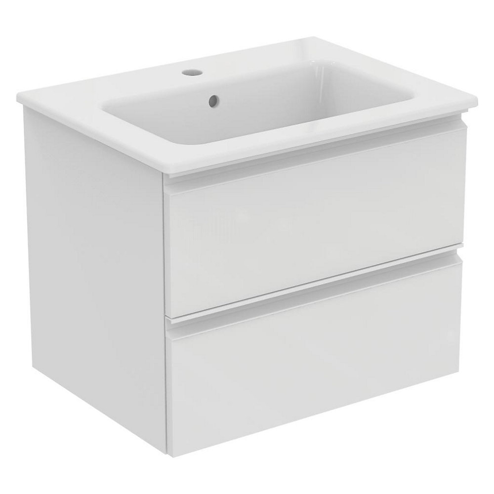 ideal standard meuble pour lavabo blanc brillant 625 x 470 x 505mm