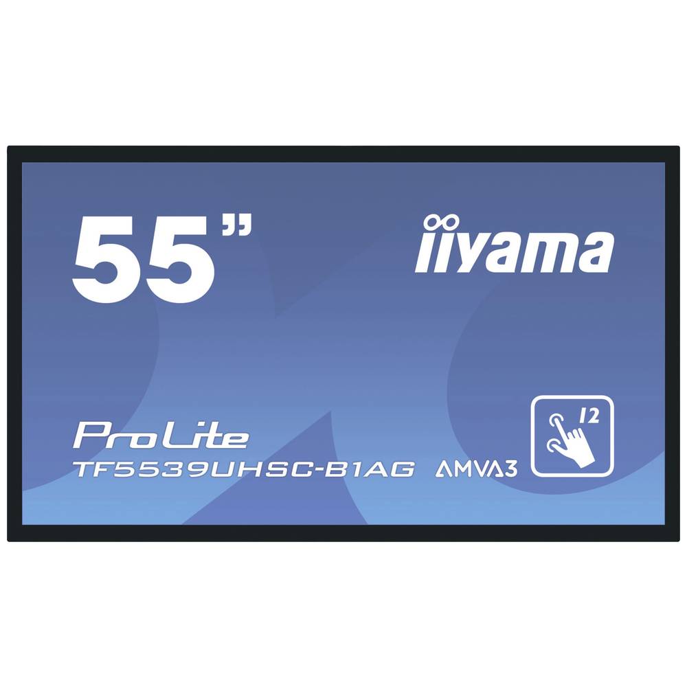 iiyama prolite tf5539uhsc-b1ag ecran format large cee: g (a - g) 139.7 cm (55 pouces) 3840 x 2160 pixel 24/7 tactile multi-touch, haut-parleur intégré,