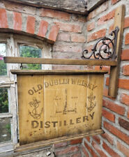 Irlandais Pub Pendaison De Signe Old Dublin Whisky Publicité Maritime Antique