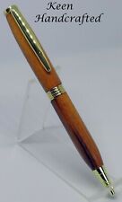 Is - Keen Handcrafted Handmade Goncalo Alves Trimline 24kt Gold Twist Pen