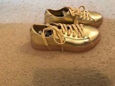 J.crew Crewcuts Kids' Pop Shoes Leather Sneakers With Light-up Soles Size K2 