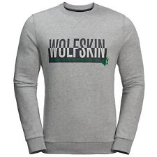 Jack Wolfskin Hommes Sweat-shirt Graphique Slogan Pull Gris 1707391 6111