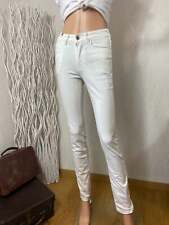 Jeans Coupe Slim Taille Haute Modèle Bamboo High Waist White Jeans - 34 Blanc