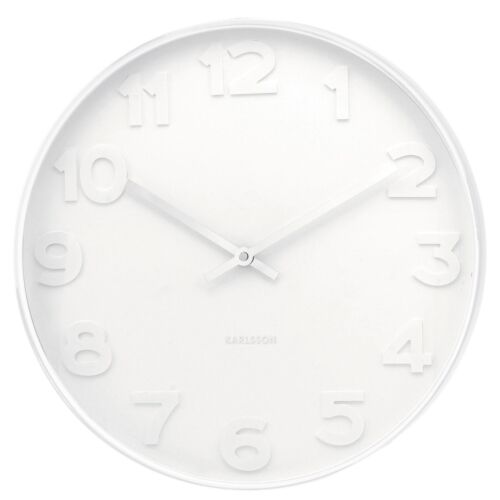 Karlsson Mr. Wall Clock Analogue Arabic Numbers Steel Case
