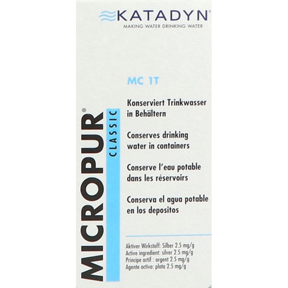 katadyn atmosphair micropur classic mc 1t comprimÃ©, comprimÃ© purifiant et dÃ©sinfectant de l'eau, bt 100