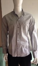 Kenneth Cole New York Men's Long Sleeve Button Down Striped Shirt, Size L