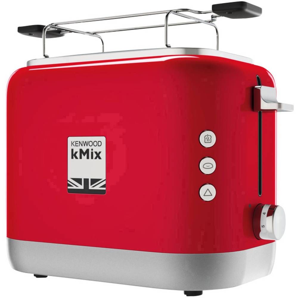 kenwood home appliance tcx751rd grille-pain 2 brûleurs, avec fonction bagel, avec grille spéciale viennoisieries rouge