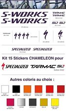 Kit 15 Stickers Caméléon Et Autres Coloris Pour Specialized S-works Tarmac Sl7