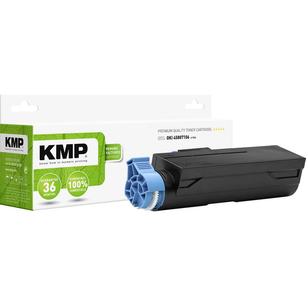 kmp o-t52x toner remplace oki 45807106 noir 8500 pages compatible cassette de toner