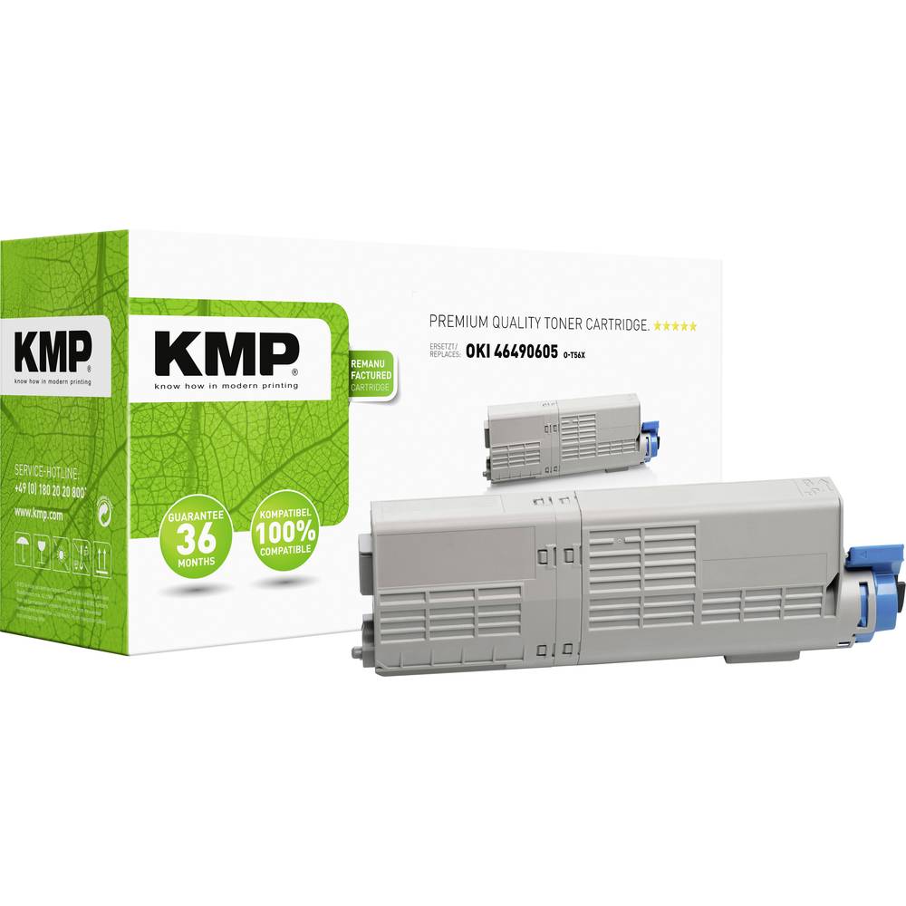 kmp o-t56x toner remplace oki 46490605 jaune 6000 pages compatible cassette de toner