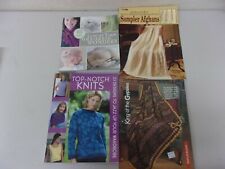 Knitting Pattern Books, Tops, Afghans & One Skein Wonder, Qty 4 Assortment B
