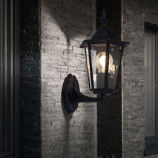 Lampe De Mur Extérieur Lanterne Jardin Luminaire Façade 1 à Feux Alu Verre Noir