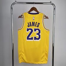 Lebron James #23 Los Angeles Lakers Yellow Home Maillot De Basket
