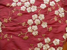 Lee Jofa Gp&j Baker Blossom Silk Embroidery Red Cherry Plum Msrp$336/y Bb2 D