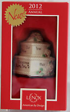 Lenox 2012 Annual Our First Christmas Together Cake Christmas Ornament New