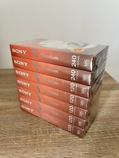 Lot 7 Cassettes Vhs Vierge Sony Premium ( 2 X 240 + 5 X 120 ) Neuf Sous Blister