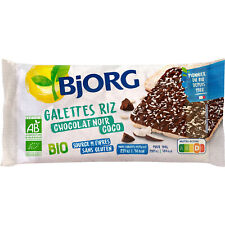 Lot De 3 - Bjorg - Biscuits Galettes Riz Chocolat Noir Coco Bio - Paquet De 90 G