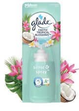 *lot De 3* Glade Exotic Tropical Blossoms Recharge Diffuseur Sense & Spray 18ml