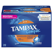 Lot De 4 - Tampax - Tampons Compak Super Plus Avec Applicateur - Boite De 22 Tam