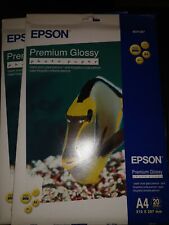 Lot De Deux Paquets De Papier Photo Epson Premium Glossy A4 /40 Feuilles Epson