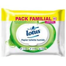 Lotus Papier Toilette Humide Aloé Véra 80 Lingettes - Lot De 4