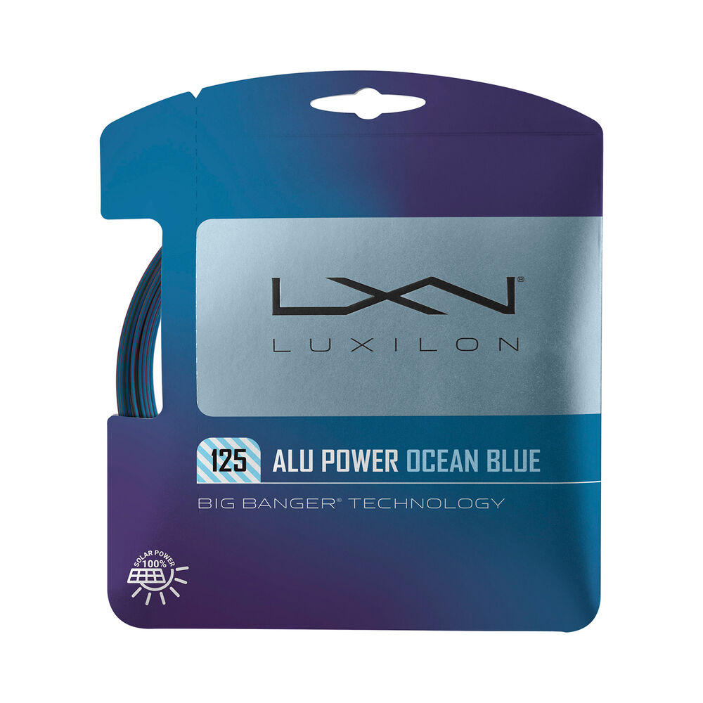 luxilon alu power ocean blue cordage en garniture 12,2m - bleu