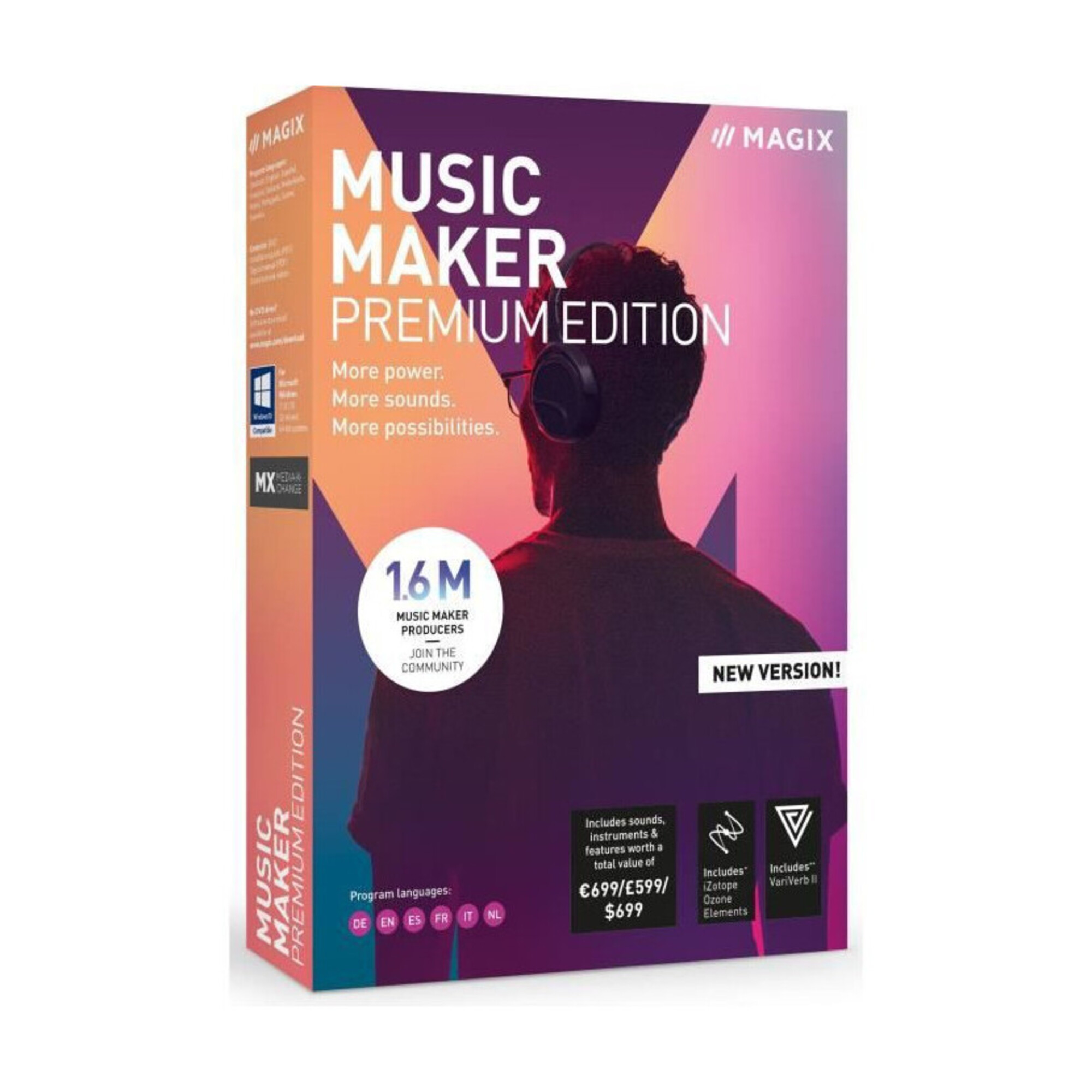magix logiciel multimedia - - music maker premium edition - 2022 - neuf
