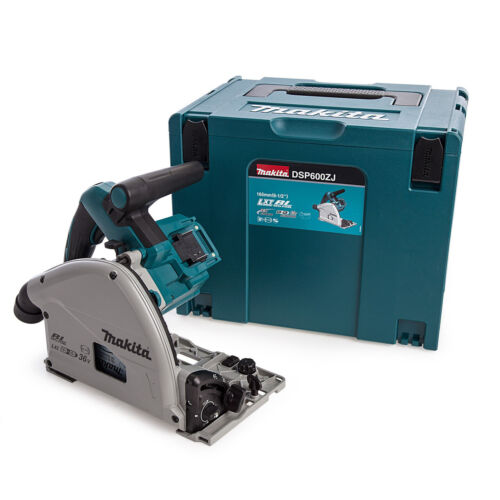 Makita Dsp600pgj-4 Twin 18v Brushless 165mm Plunge Saw (4x6ah)