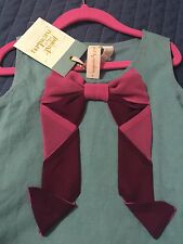 Matilda Jane Paint By Numbers All Wrapped Up Bow Dress Linen Tween 8 Girls Nwt
