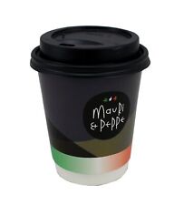Mauri & Peppe Café Aller Gobelet En Carton Avec Couvercle 0,2l - 25 Pièce