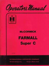 Mccormick Farmall Super C Operator's Manual