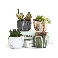 Modern Style Marbling Ceramic Flower Succulent Cactus Container Bonsai Planters