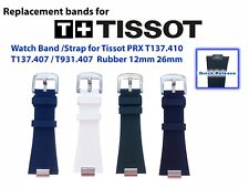 Montre Bracelet Pour Tissot Prx T137.410/t137.407/t931.407 Rubber 12mmx27mm