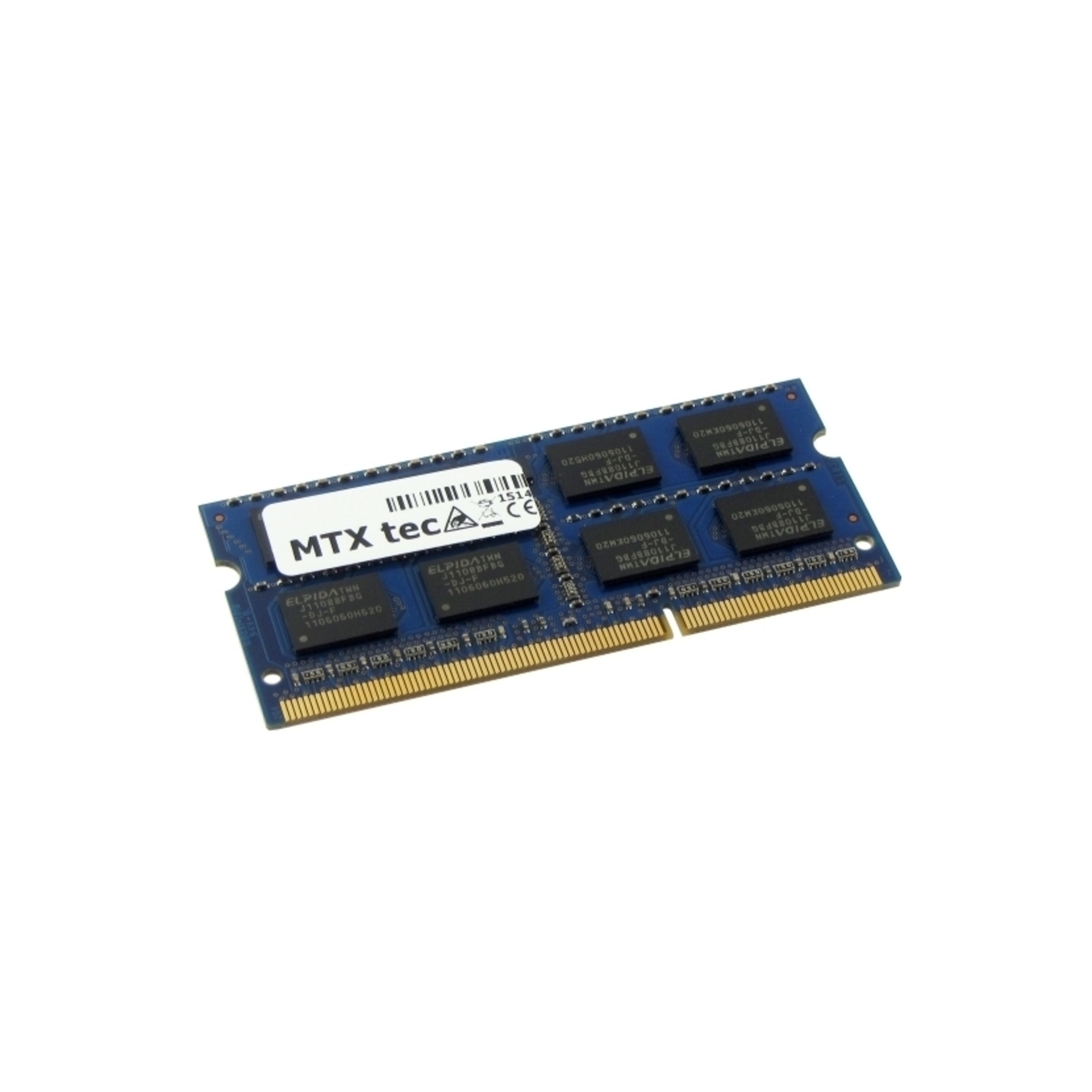 mtxtec 4gb, 4096mb laptop memory sodimm ddr3 pc3-12800, 1600mhz, 204 pin, 1.35v ram laptop memory - neuf