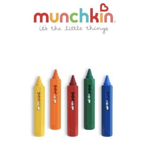 Munchkin Bath Crayons, Colourful Bath Toy, Mess-free Shower Toys, Draws On Tiles