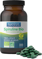 Natesis — Spiruline Bio & Vegan — 300 Comprimés — Riche En Protéines — Phycocyan