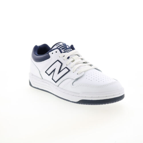 New Balance 480 Bb480lwn Mens White Leather Lifestyle Trainers Shoes