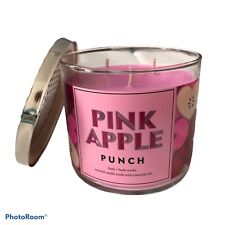 New Bath & Body Works Pink Apple Punch 3 Wick Candle Essential Oil 14.5oz 411g