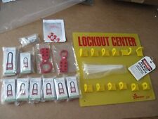 New Skilcraft / Zing 7114 Lockout Station, Filled, 8 Padlocks, 15