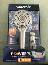 New Waterpik Shower Head Power Pulse Massage 8 Sprays Handheld Cord Hose Long