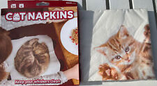 Nib Cat Napkins Set Of 24 Funny Gift Kitten London Keep Your Whiskers Clean Rare