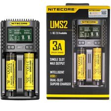 Nitecore Ums2 Intelligent Usb Superb Chargeur Rechargeable Piles Li-ion / Nimh