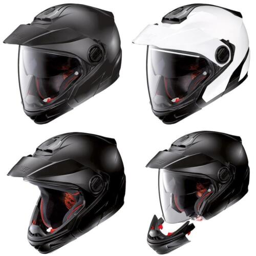 Nolan N40-5 Gt Classic N-com Adventure Motorcycle Helmet Off Road Black White