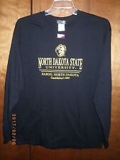 North Dakota State University Fargo Nd College Long Sleeve Tee Shirt Large Black